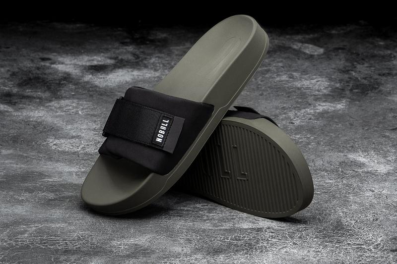 Men's Nobull Ivy Adjustabla Slides Blac | SG G2141S